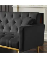 Convertible Folding Futon Sofa Bed, Sleeper Sofa Couch For Compact Living Space