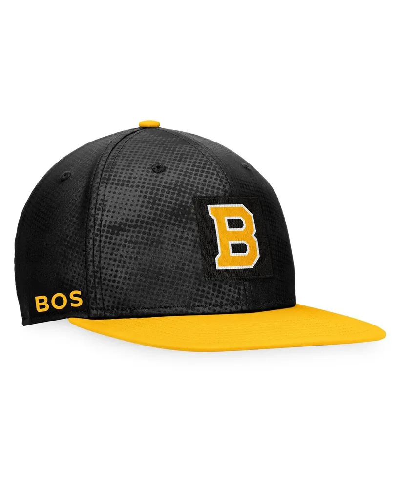 Men's Fanatics Black, Gold Boston Bruins Authentic Pro Alternate Logo Snapback Hat