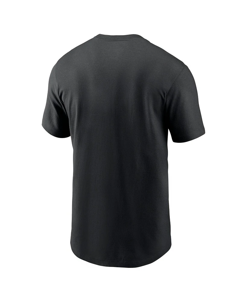 Men's Nike Black Detroit Tigers Camo Logo T-shirt