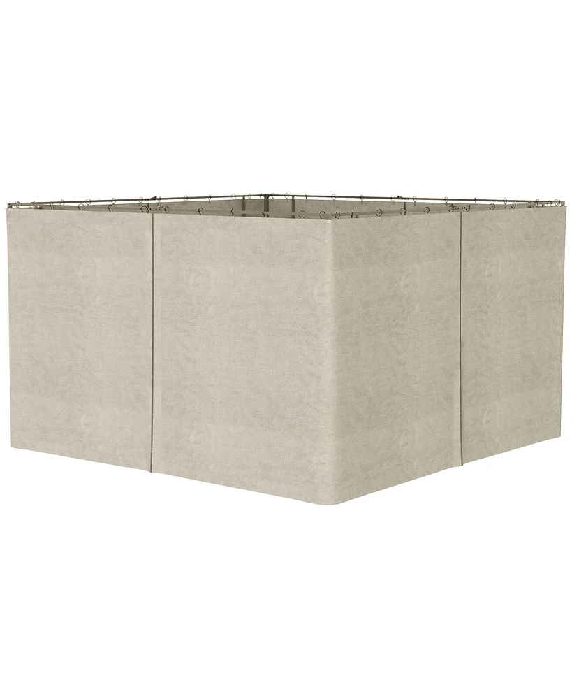 Outsunny 9.84' x 13.1' Gazebo Sidewall Set with Hooks/C-Rings