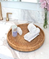 Artifacts Rattan Round Flat Tray