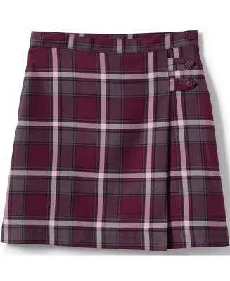 Lands' End School Uniform Girls Plaid A-line Skirt Below the Knee
