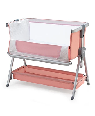 Costway Baby Bed Side Crib Portable Adjustable Travel Sleeper Bassinet