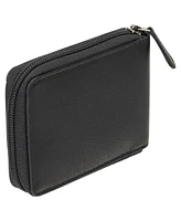 Mancini Men's Buffalo Rfid Secure Zippered Billfold Wallet with Removable Passcase