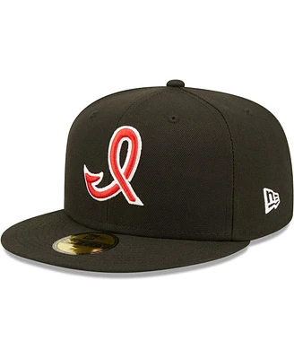 Men's New Era Black Indianapolis Indians Authentic Collection Team Alternate 59FIFTY Fitted Hat