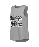 Women's Concepts Sport Heather Black, Gray Chicago White Sox Wordmark Meter Muscle Tank Top and Pants Sleep Set