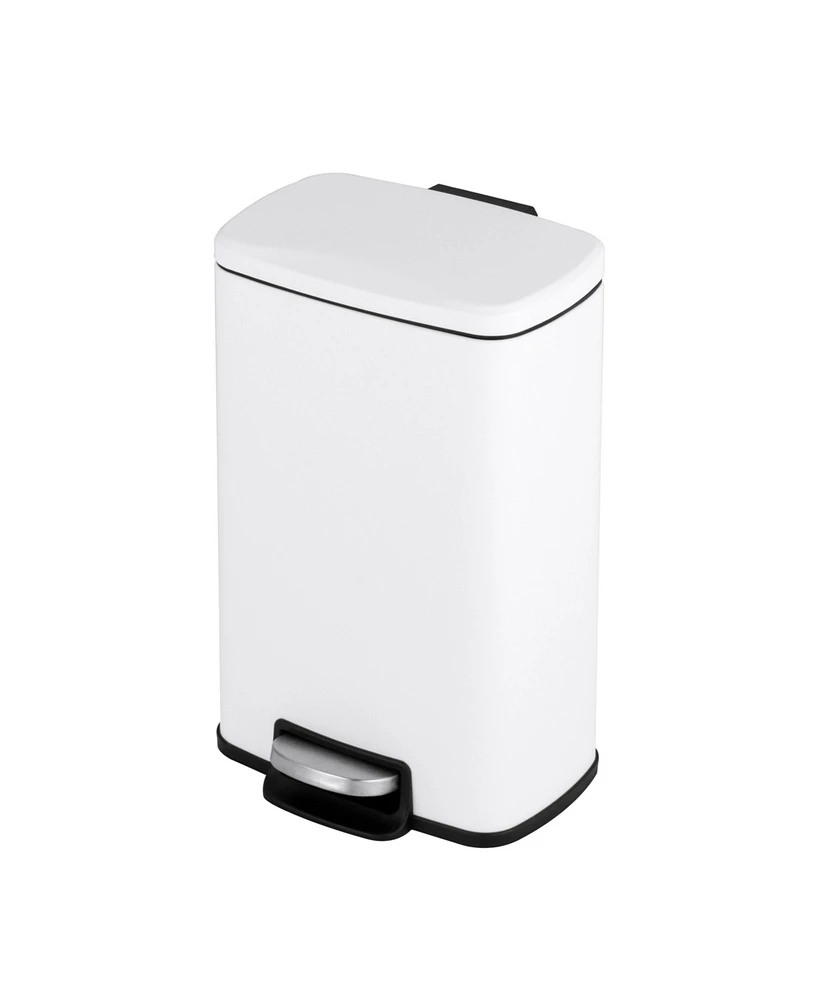 8 Gal./30 Liter Rectangular Matt White step-on Trash Can for kitchen