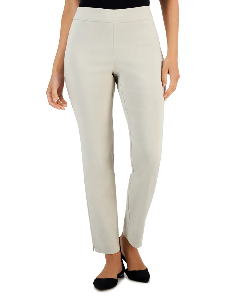 Jm Collection Petite Tummy-Control Cambridge Stretch Slim-Leg Pants, Created for Macy's