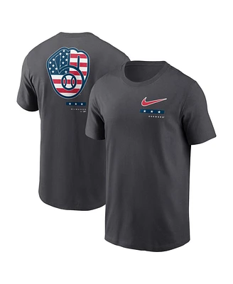 Men's Nike Anthracite Milwaukee Brewers Americana T-shirt