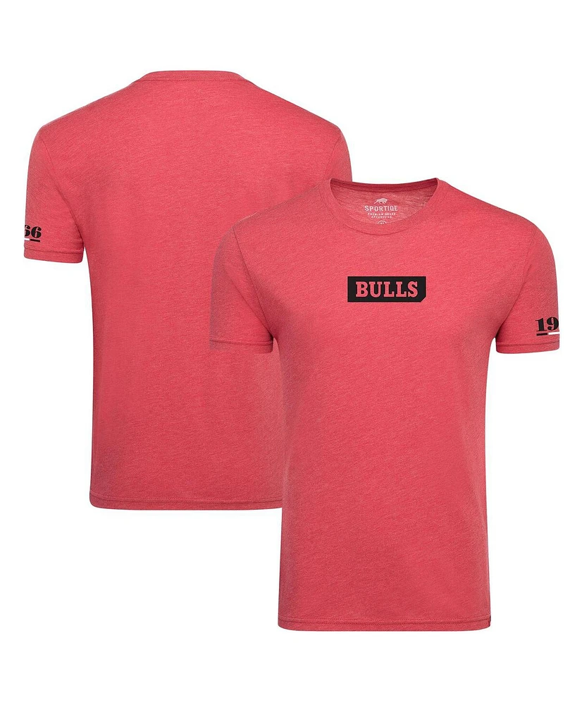 Men's and Women's Sportiqe Chicago Bulls 1966 Collection Comfy Tri-Blend T-shirt