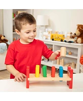 Melissa & Doug Deluxe Wooden Pound-a-Peg Toy With Hammer