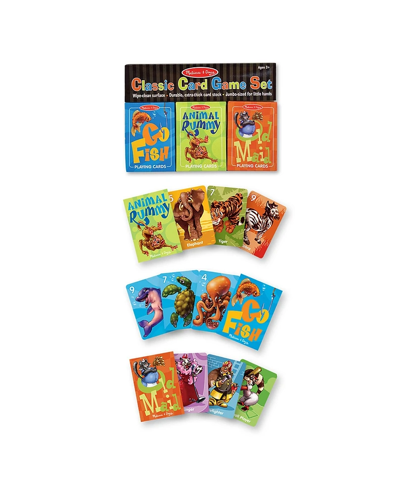 Melissa & Doug Classic Card Games Set - Old Maid, Go Fish, Rummy
