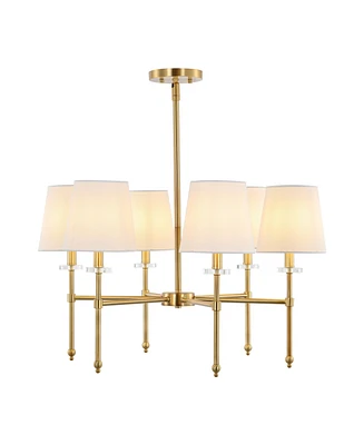 Cillian 27" 6-Light Mid-Century Modern Iron Led Chandelier