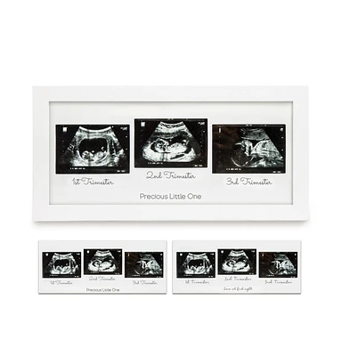 KeaBabies Trio Baby Sonogram Picture Frame, Ultrasound Frames for Nursery, Mom to Be Gifts