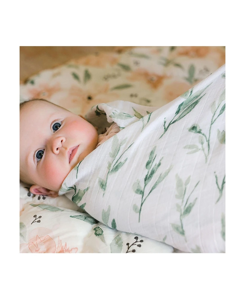 Crane Baby Baby Girls Parker Swaddle Wraps, Pack of 2