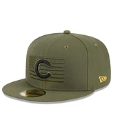 Men's New Era Green Chicago Cubs 2023 Armed Forces Day On-Field 59FIFTY Fitted Hat
