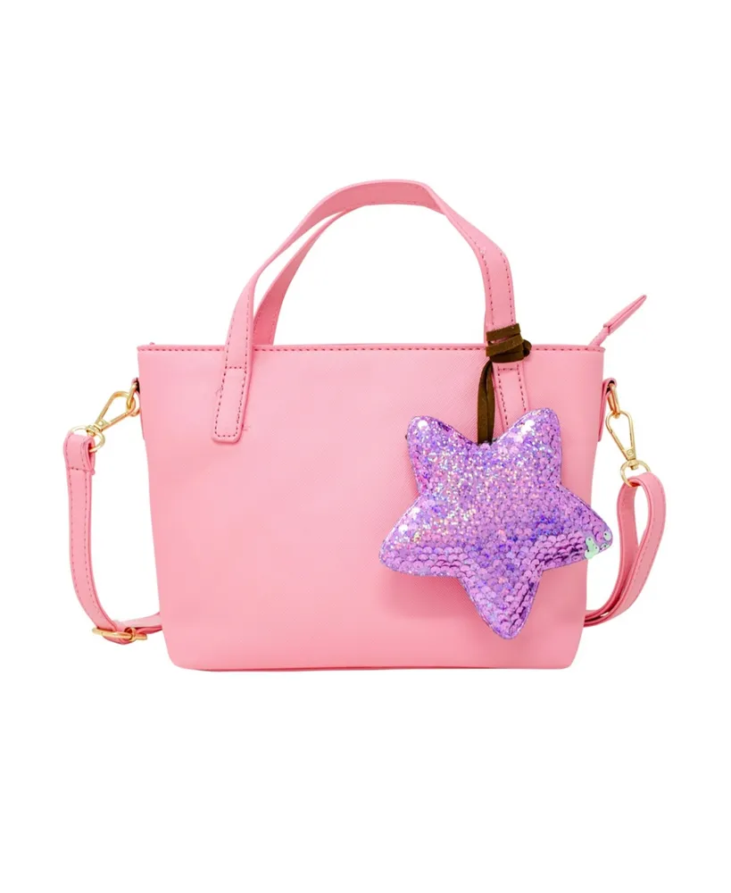 Tiny Treats Girls Pink Leather Tote Bag