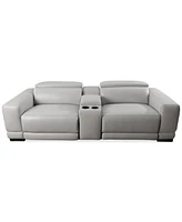 Closeout! Krofton 3-Pc. Beyond Leather Fabric Sofa with 2 Power Motion Recliners and 1 Console, Created for Macy's