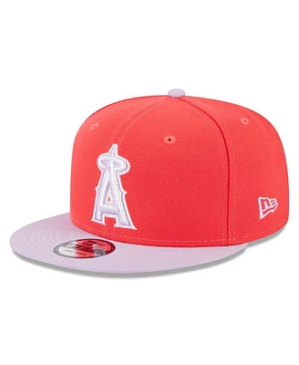 Men's New Era Red and Purple Los Angeles Angels Spring Basic Two-Tone 9FIFTY Snapback Hat
