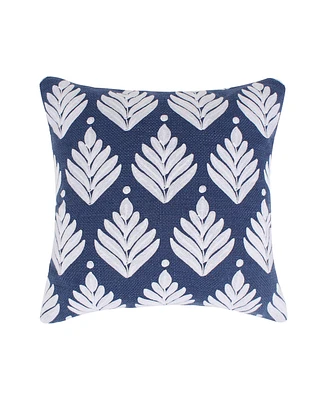 Levtex Vintage-Like Blossom Embroidered Decorative Pillow, 18" x 18"