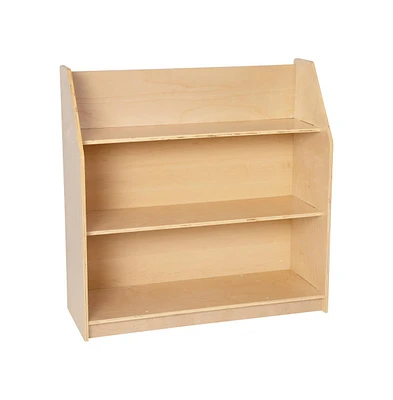 Kid'S Bookshelf Or Toy Storage Shelf For Bedroom Or Playroom In Wood Finish With Safe, Kid-Friendly Curved Edges