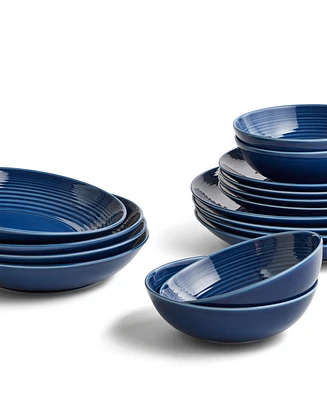 Royal Doulton Maze Denim 16 Piece Dinnerware Set, Service for 4