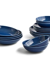 Royal Doulton Maze Denim 16 Piece Dinnerware Set, Service for 4