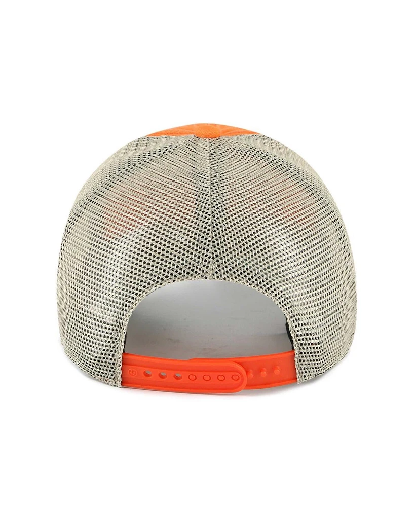 Men's '47 Brand Orange Clemson Tigers Four Stroke Clean Up Trucker Snapback Hat