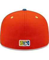 Men's New Era Orange, Blue Calaveras De West Michigan Copa La Diversion 59FIFTY Fitted Hat