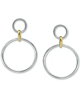 Giani Bernini Polished Interlocking Circle Drop Earrings in Sterling Silver & 18k Gold-Plate, Created for Macy's