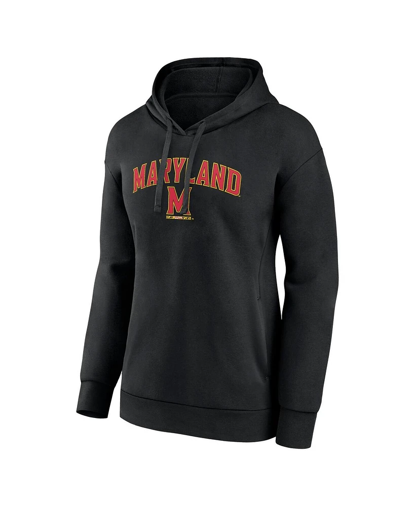 Women's Fanatics Black Maryland Terrapins Evergreen Campus Pullover Hoodie