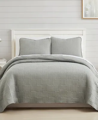 Southshore Fine Linens Grid 2-Pc. Quilt Set, Twin