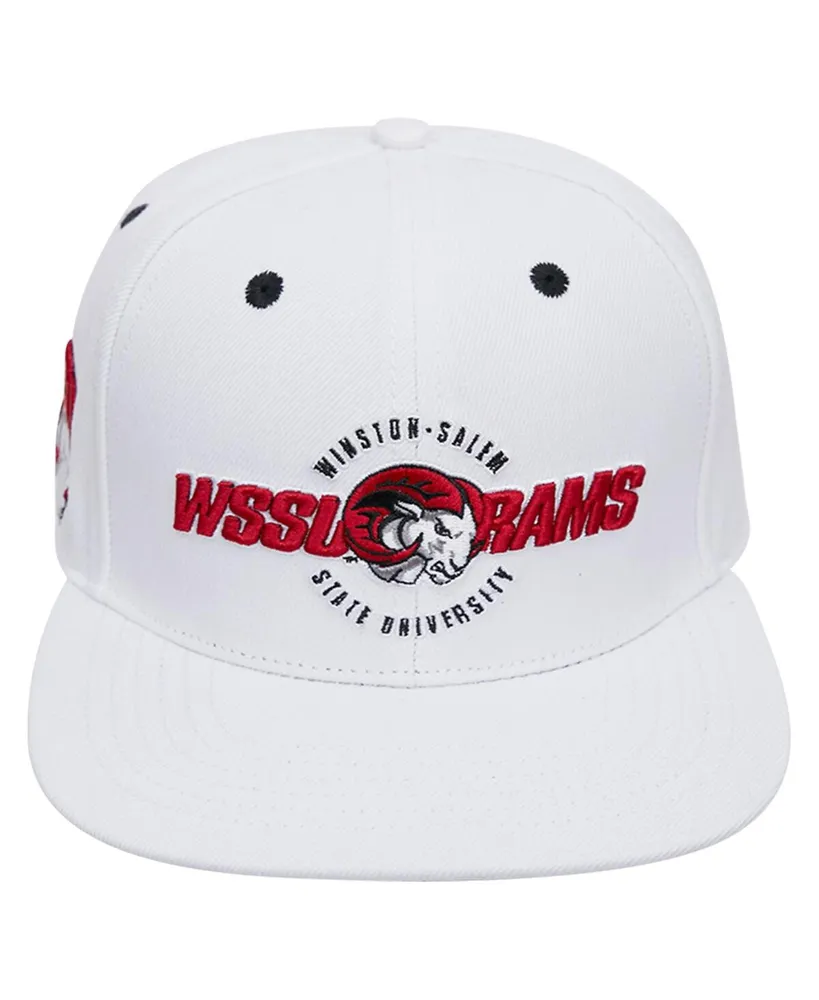 Men's Pro Standard White Winston Salem Rams Evergreen Wool Snapback Hat