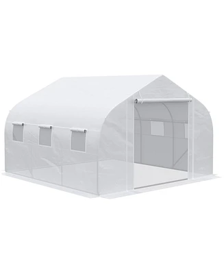 Outsunny 11.5' x 10' x 6.5' Outdoor Tunnel house, Mesh Windows,