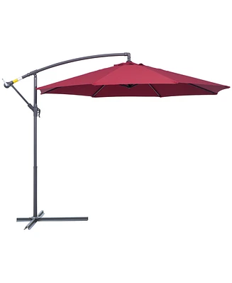 10' Cantilever Hanging Tilt Offset Patio Umbrella,