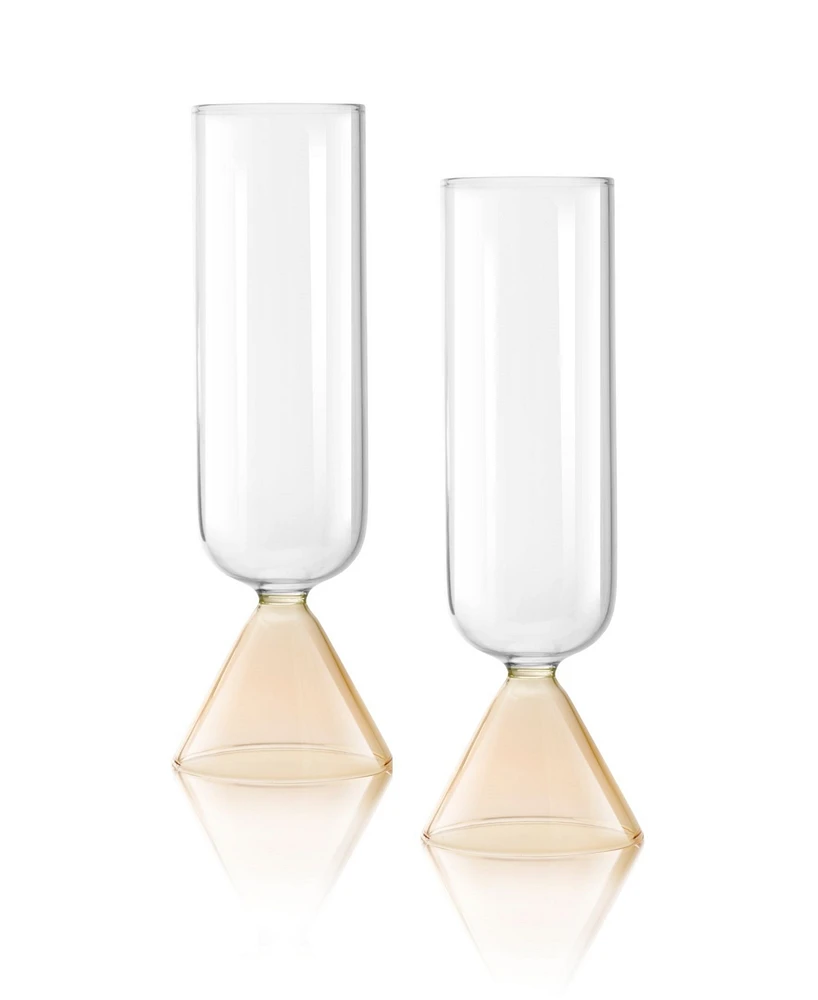 Qualia Glass Venice Flute Glasses, Set of 2