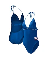 Women's G-iii 4Her by Carl Banks Royal New York Giants Full Count One-Piece Swimsuit