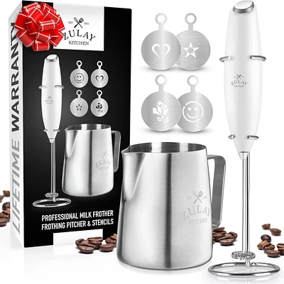 Milk Frother Complete Set Coffee Gift, Handheld Foam Maker for Lattes