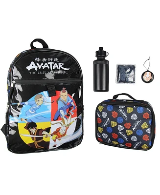 Nickelodeon Avatar The Last Airbender Characters Aang Zuko Katara Sokka 5 Pc Backpack Lunchbox Icepack Water Bottle