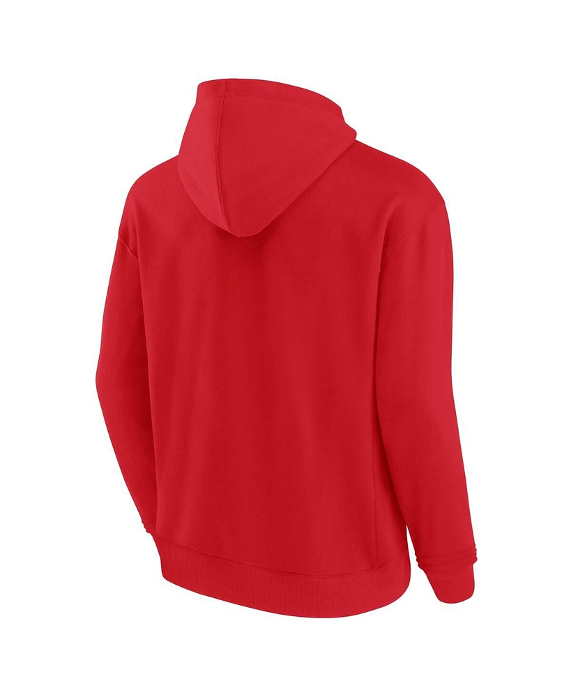 Men's and Women's Fanatics Signature Red Kansas City Chiefs Super Soft Fleece Pullover Hoodie