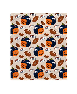 Denver Broncos 60" x 70" Pumpkin Helmet Corral Fleece Blanket