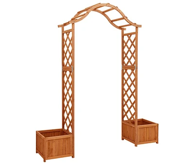 Garden Pergola with Planter Solid Firewood