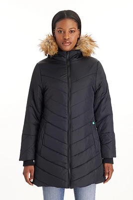 Modern Eternity Maternity Lexi - 3in1 Coat Detachable Faux Fur