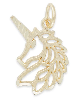 Unicorn Head Charm in 14K Gold
