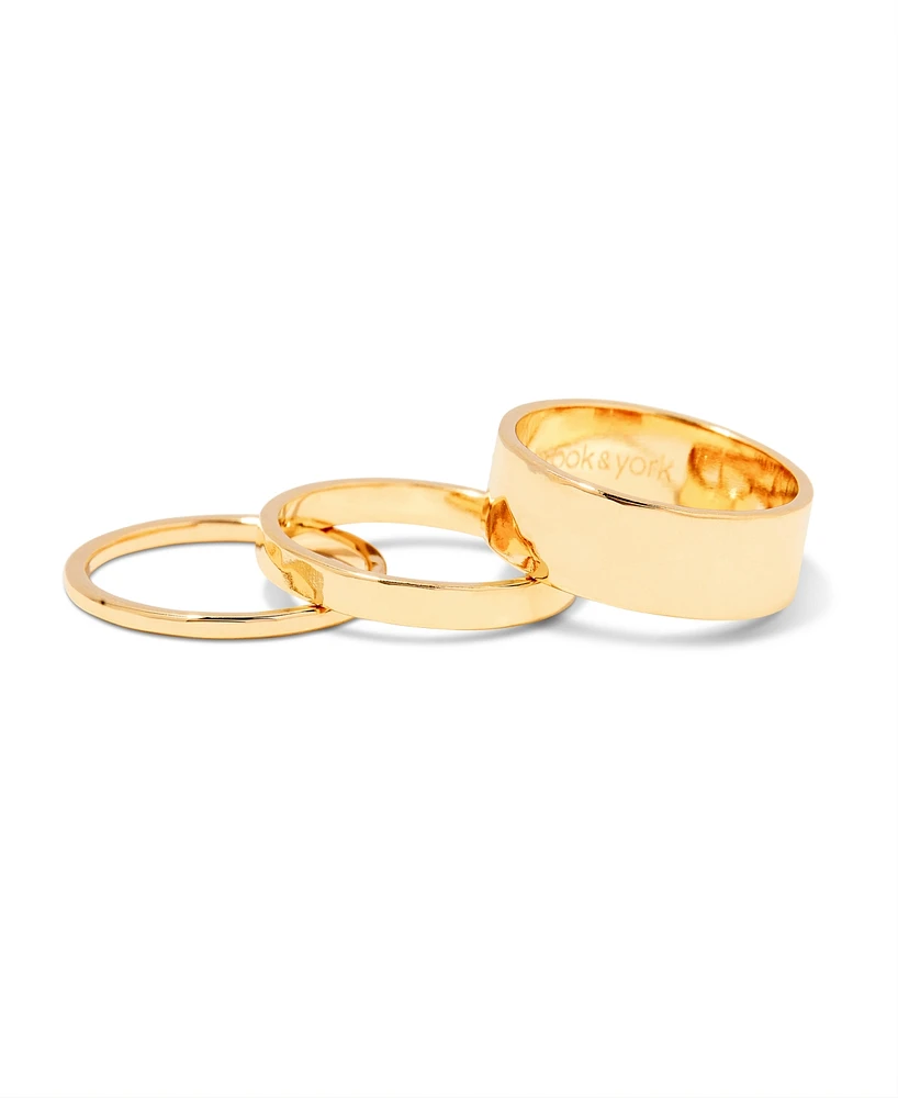 brook & york "14k Gold" Maren Ring Set, 3 Piece