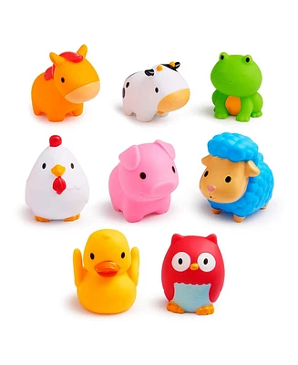 Munchkin Toddler Farm Animal Squirts Baby Bath Toy, 8 Pack