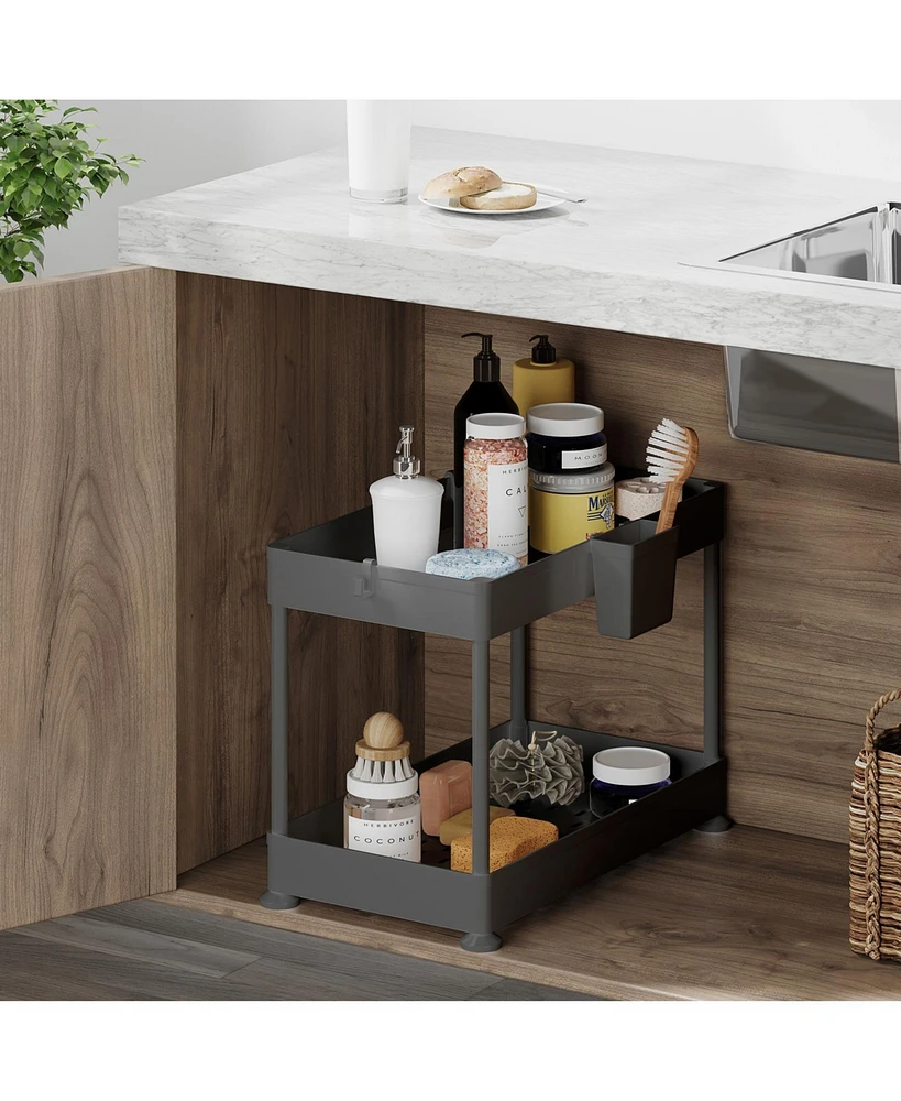 StorageBud Under Sink Bathroom & Kitchen Cabinet Organizer