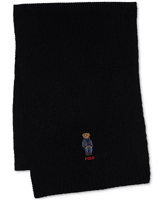 Polo Ralph Lauren Men's Solid Denim Bear Scarf