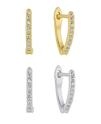 And Now This Clear Crystal Hoop Earring Set