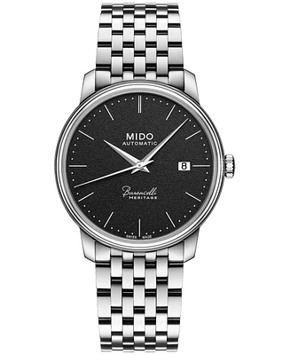 Mido Men's Swiss Automatic Baroncelli Heritage Stainless Steel Bracelet Watch 39mm